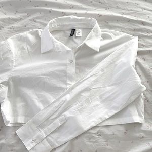 Never worn cropped white flannel small.